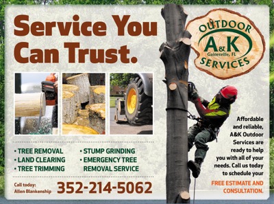 A&K advertisement — Our Town Gainesville