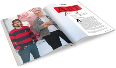 Our Town Gainesville Spring 2014 — Art for All editorial spread